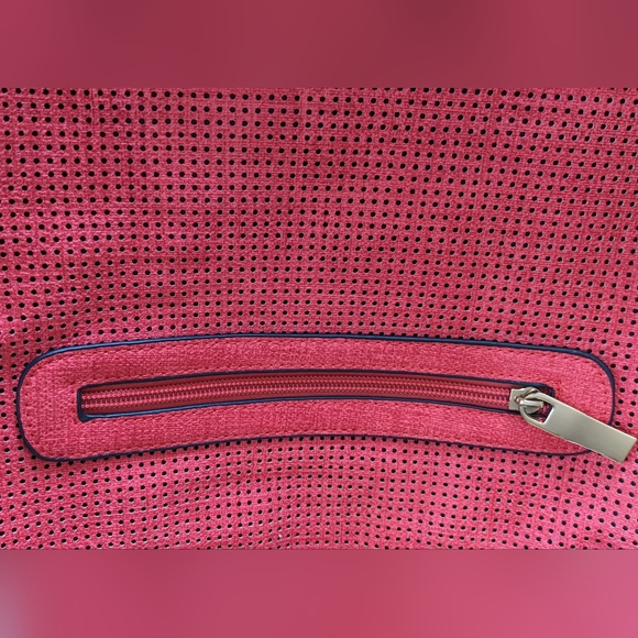 Indie3 Large Coral Red Shoulder Bag With Gold Hardware, Accent Tassel 10x15" - Picture 12 of 12